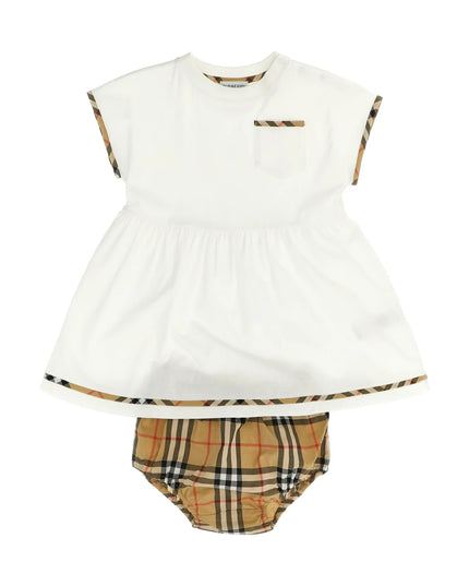 kids atelier burberry Checked Bloomers Dress Set