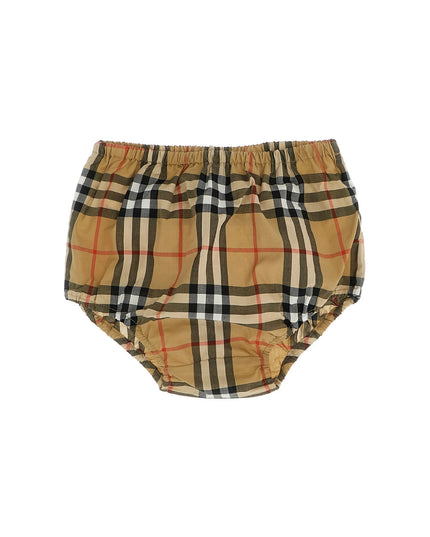 kids atelier burberry Checked Bloomers Dress Set