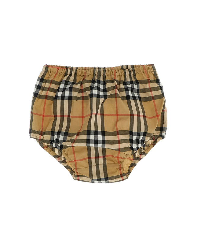 kids atelier burberry Checked Bloomers Dress Set