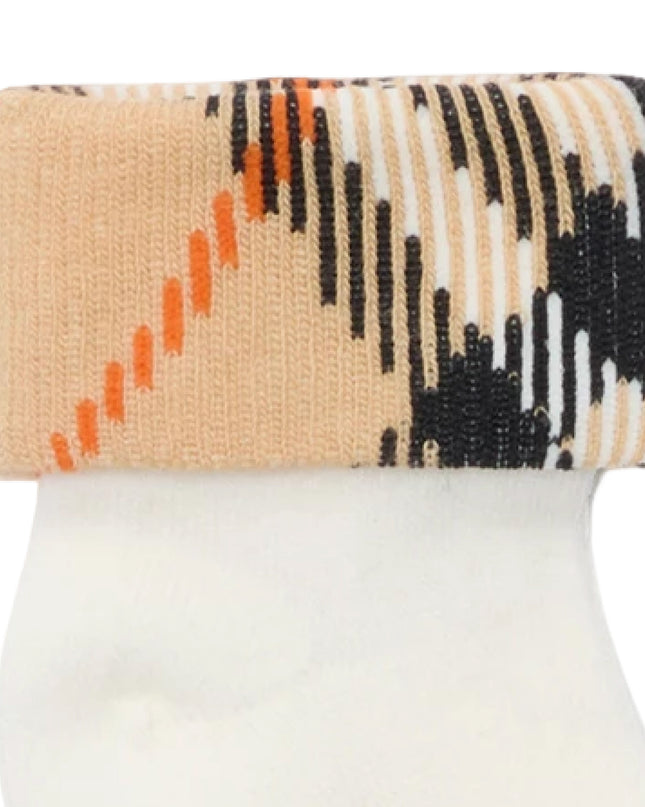 kids atelier burberry Sand Beige Check Cotton Sock Set
