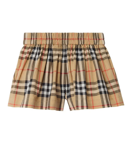 kids atelier Burberry Check Pattern Pleated Skirt