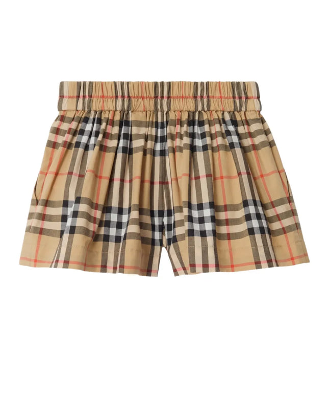 kids atelier Burberry Check Pattern Pleated Skirt