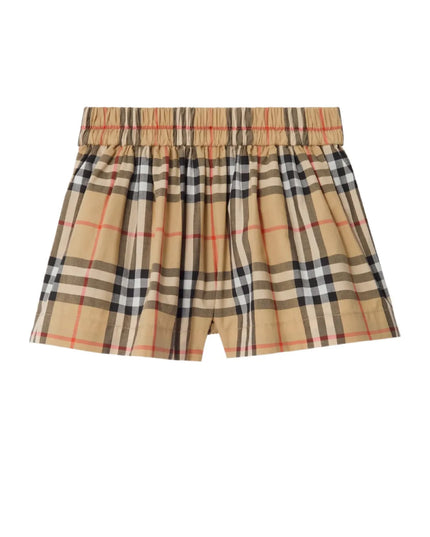 kids atelier Burberry Check Pattern Pleated Skirt