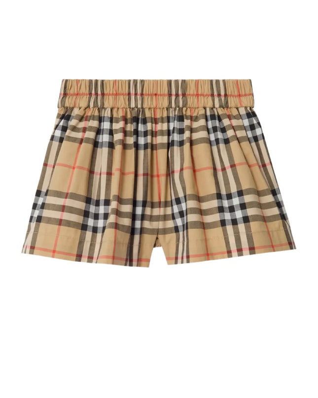 kids atelier Burberry Check Pattern Pleated Skirt