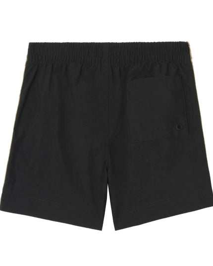 kids atelier burberry Black Check Trim Swim Shorts