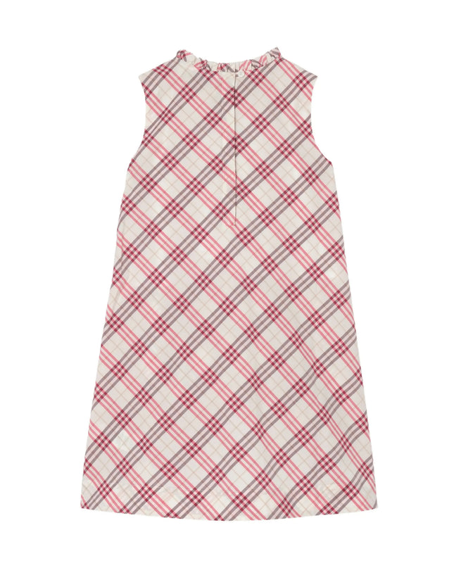 kids atelier burberry Aubergine Purple Check Cotton Dress