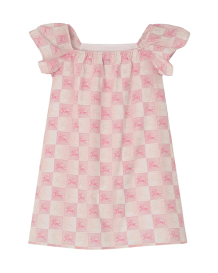 kids atelier burberry Pink Checkerboard Cotton Dress