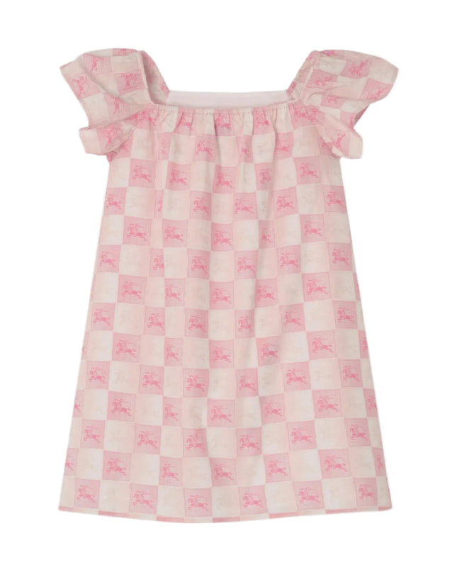 kids atelier burberry Pink Checkerboard Cotton Dress