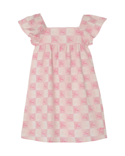 kids atelier burberry Pink Checkerboard Cotton Dress