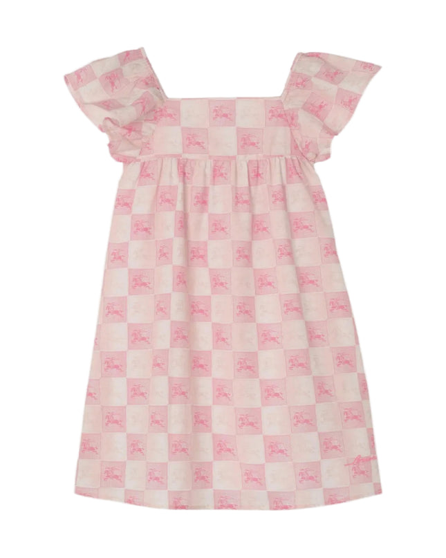 kids atelier burberry Pink Checkerboard Cotton Dress