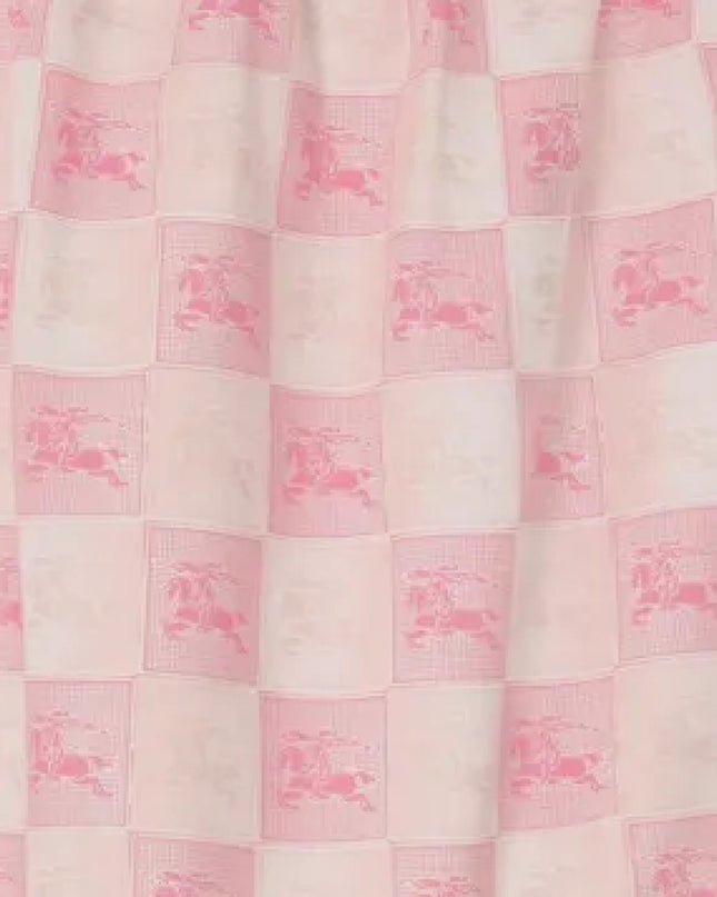 kids atelier burberry Pink Checkerboard Cotton Dress