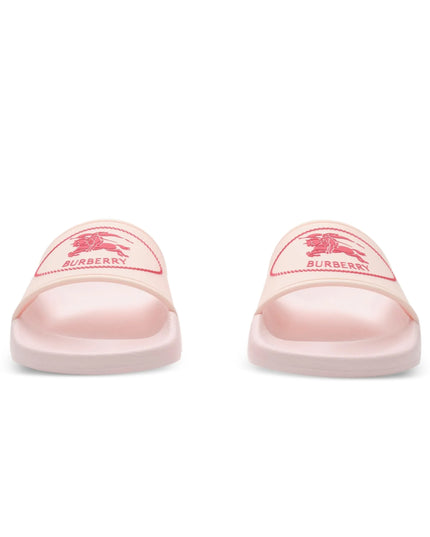 kids atelier burberry Pink Knight Stamp Slides