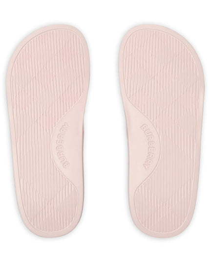 kids atelier burberry Pink Knight Stamp Slides