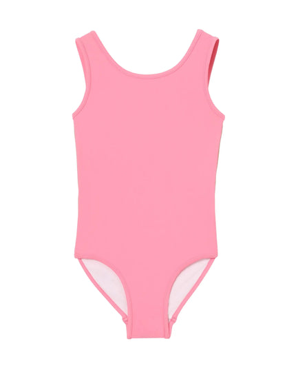 kids atelier burberry Flossy Pink Check Trim Swimsuit
