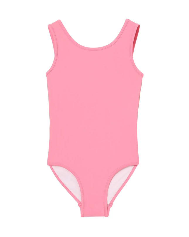 kids atelier burberry Flossy Pink Check Trim Swimsuit