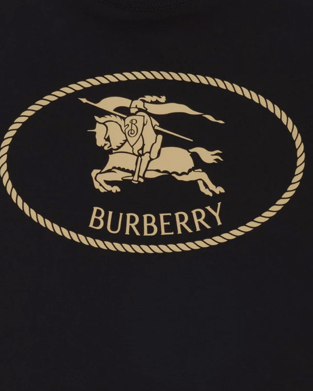 kids atelier burberry Black Knight Stamp Cotton T-shirt