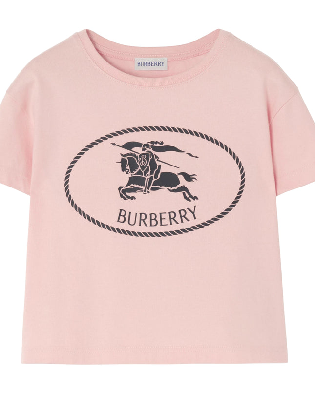 kids atelier burberry Pink Knight Stamp Cotton T-shirt