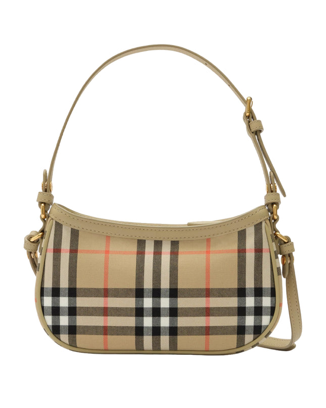 kids atelier burberry Sand Beige Check Cotton Canvas Shoulder Bag