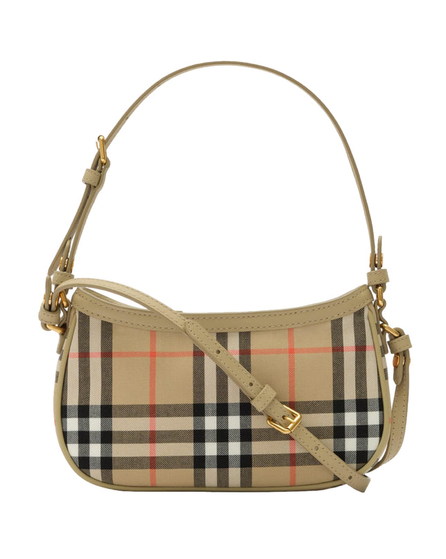 kids atelier burberry Sand Beige Check Cotton Canvas Shoulder Bag