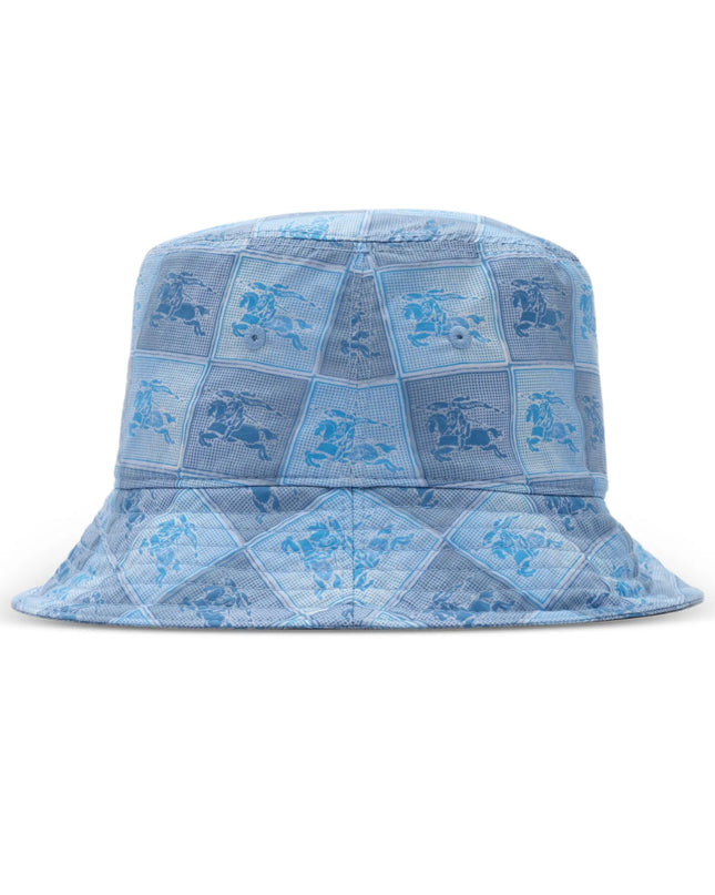 kids atelier burberry Cornflower Blue EKD Checkerboard Cotton Bucket Hat