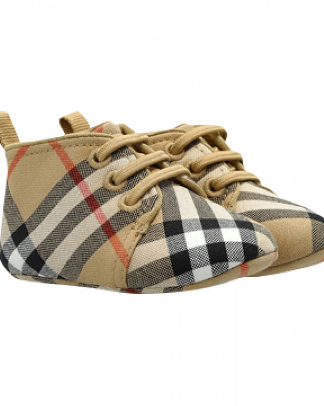 kids atelier burberry Sand Beige Check Booties