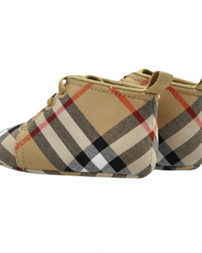kids atelier burberry Sand Beige Check Booties