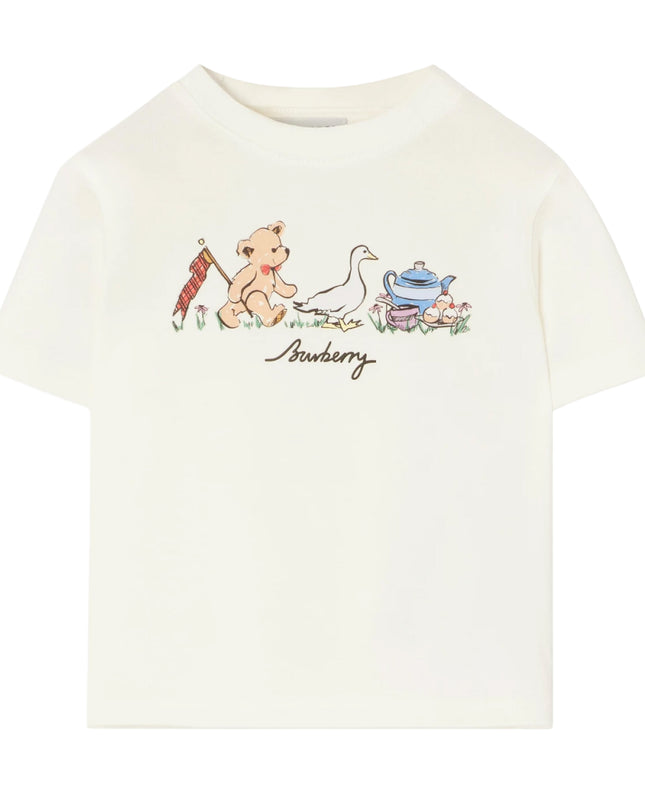 kids atelier burberry White Thomas Bear and Friends Cotton T-shirt