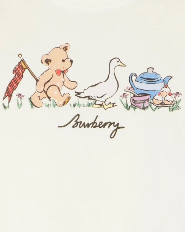 kids atelier burberry White Thomas Bear and Friends Cotton T-shirt