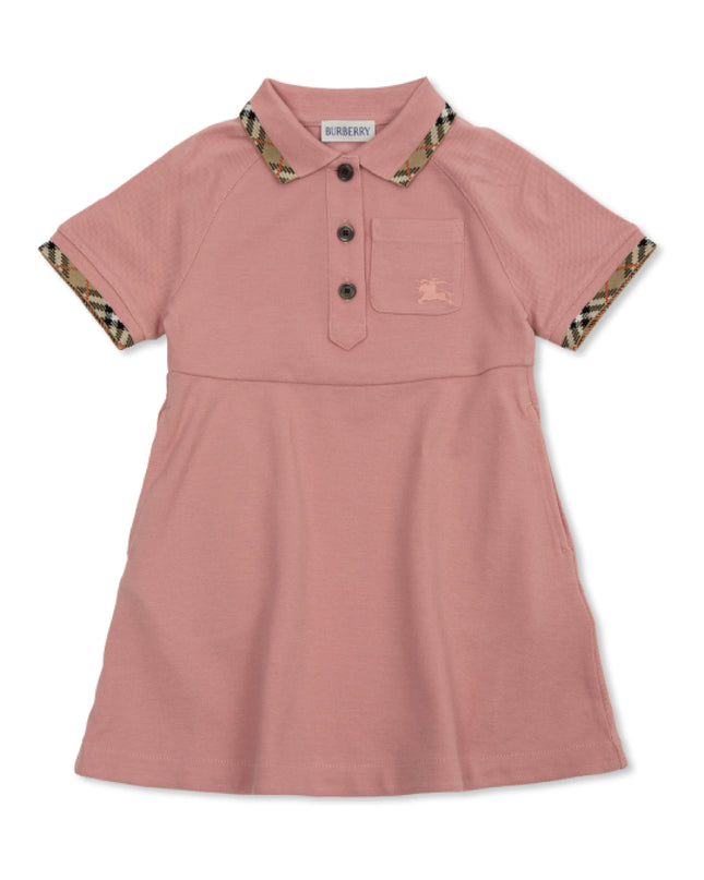 kids atelier burberry Pink Cotton Piqué Polo Dress