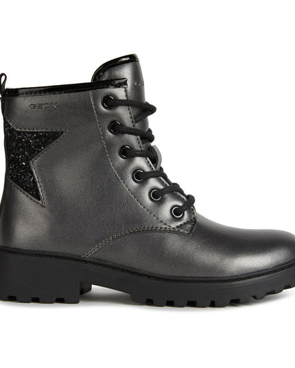 GEOX-J CASEY G. G - PEAR.SY+GLI.TEX-J9420G-0NFEW-C0062-DK GREY/BLACK