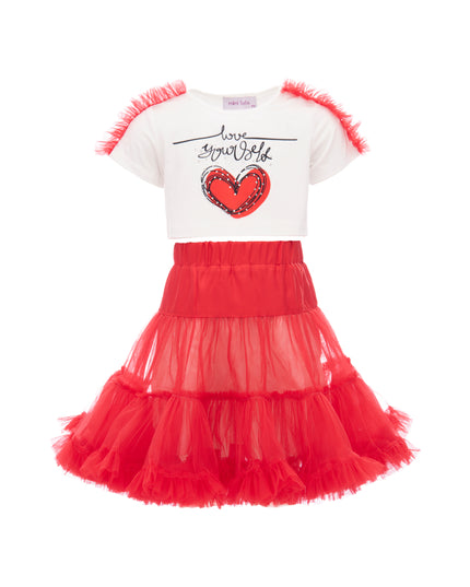 Mimi Tutu-Red Tutu Hearts Top Set-310504CA-Red