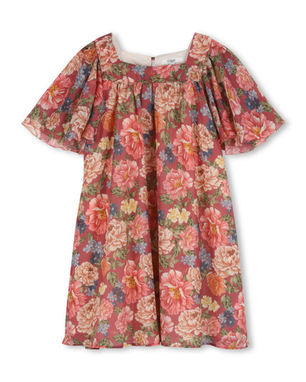 kids atelier chloe Garnet Rose Floral Chloé Dress