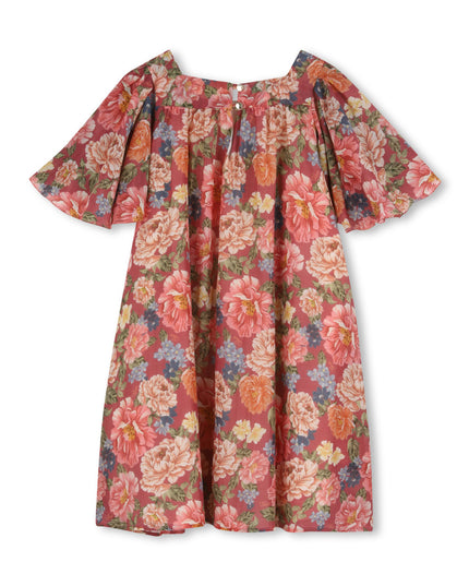 kids atelier chloe Garnet Rose Floral Chloé Dress