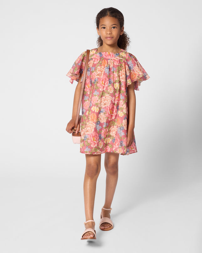 kids atelier chloe Garnet Rose Floral Chloé Dress