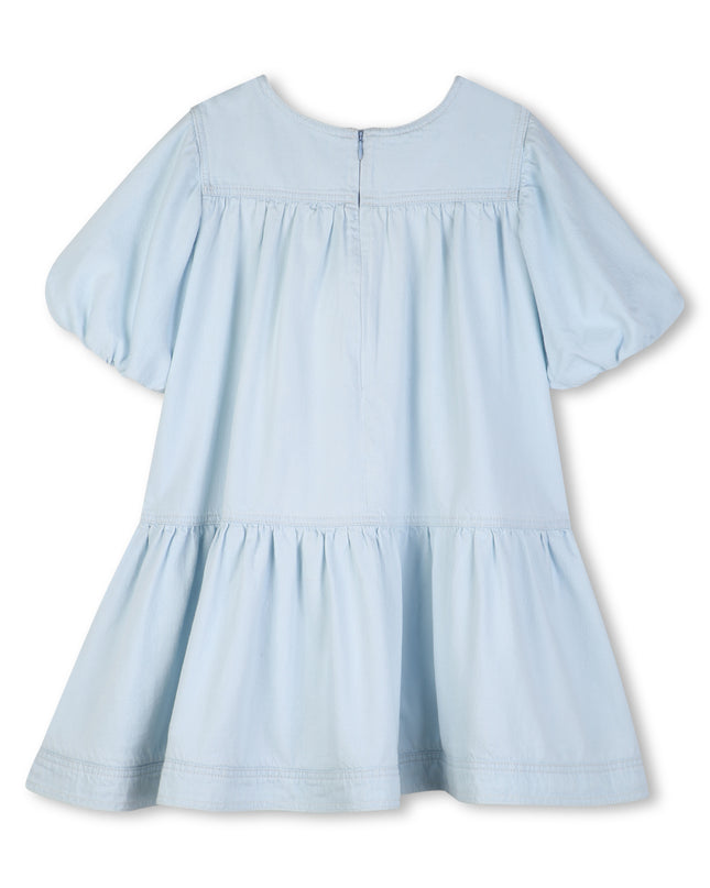 kids atelier Chloe Denim Ruffled Flared Dress