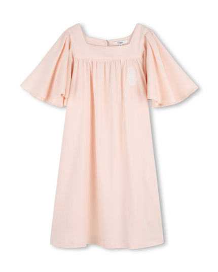 kids atelier Chloe Light Pink Wide-Sleeve Dress