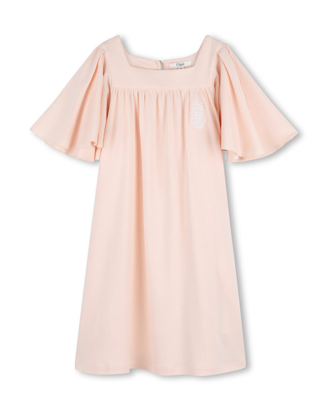 kids atelier Chloe Light Pink Wide-Sleeve Dress