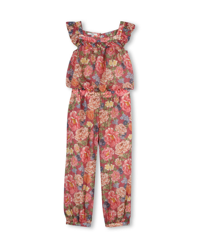 kids atelier chloe Garnet Rose Floral Jumpsuit