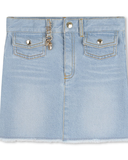 kids atelier chloe Light Blue Denim Mini Skirt