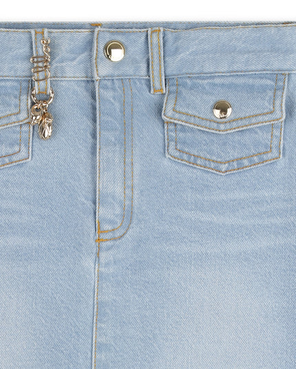 kids atelier chloe Light Blue Denim Mini Skirt