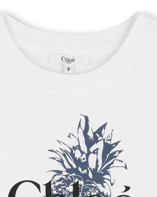 kids atelier chloe White Chloé Pineapple T-Shirt