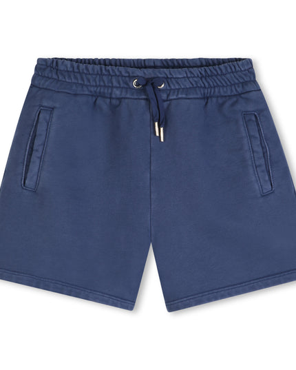 kids atelier chloe Navy Blue Drawstring Shorts