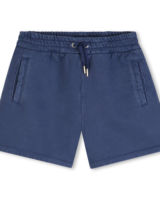 kids atelier chloe Navy Blue Drawstring Shorts
