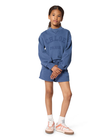 kids atelier chloe Navy Blue Drawstring Shorts