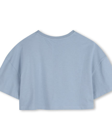 kids atelier chloe Blue Chloé Cropped Logo T-Shirt