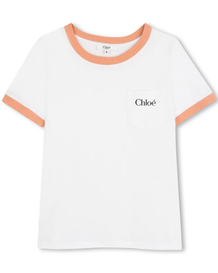 kids atelier chloe White Chloé Pocket T-Shirt