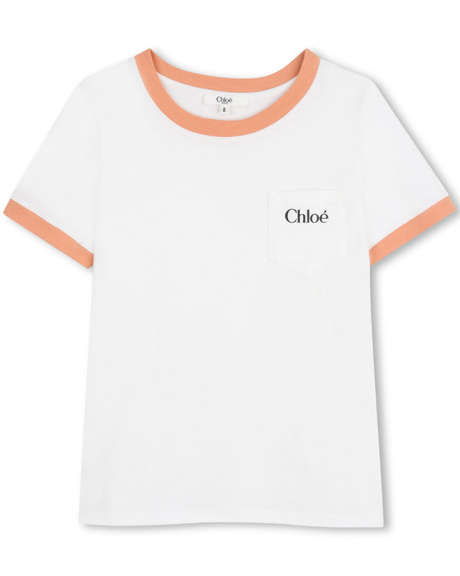 kids atelier chloe White Chloé Pocket T-Shirt