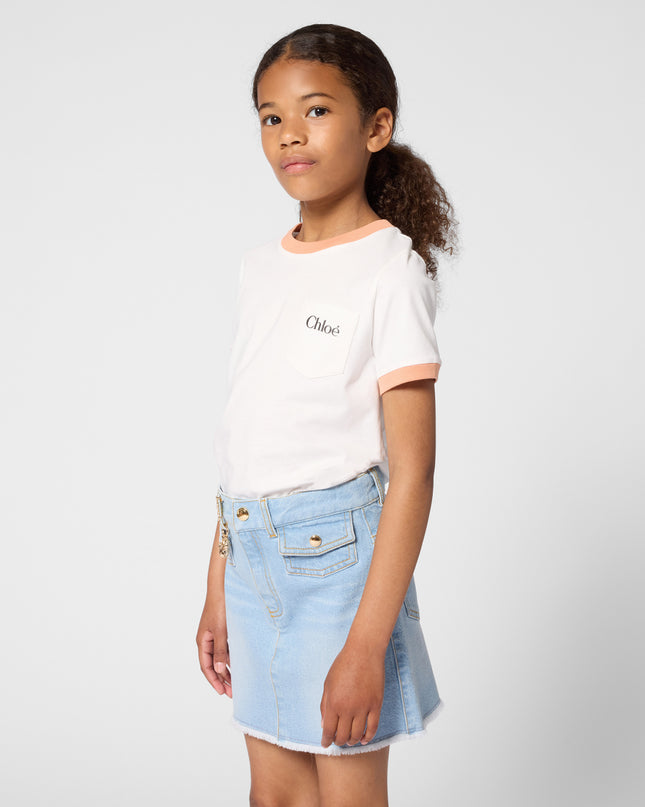 kids atelier chloe White Chloé Pocket T-Shirt