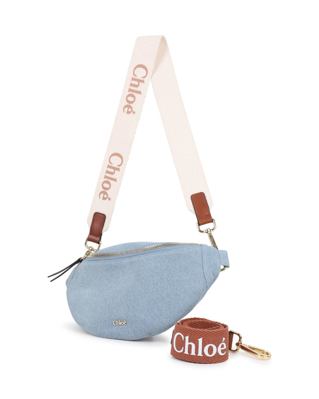 kids atelier chloe Light Blue Chloé Denim Crossbody Bag