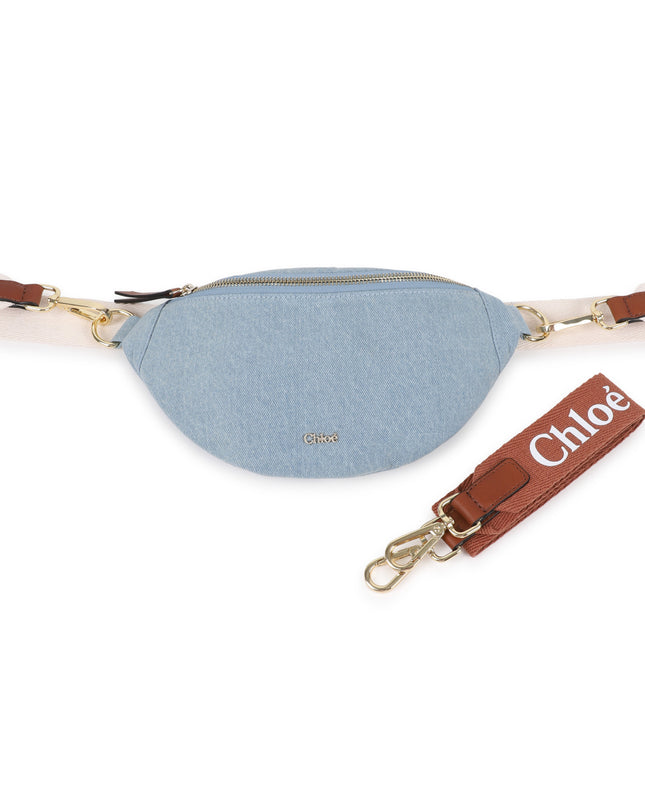 kids atelier chloe Light Blue Chloé Denim Crossbody Bag